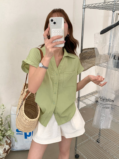 万能な質感のコットンリネンシャツ