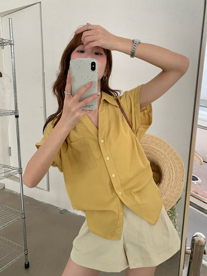 万能な質感のコットンリネンシャツ