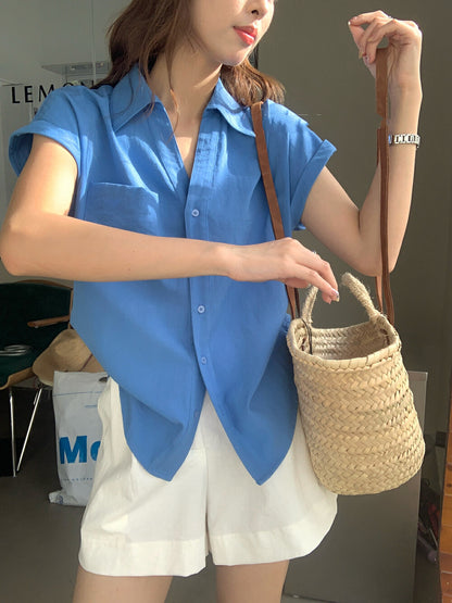 万能な質感のコットンリネンシャツ