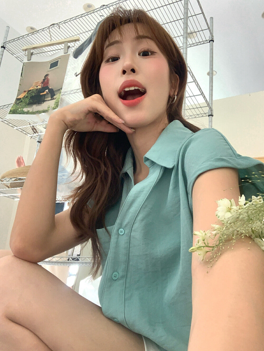 万能な質感のコットンリネンシャツ