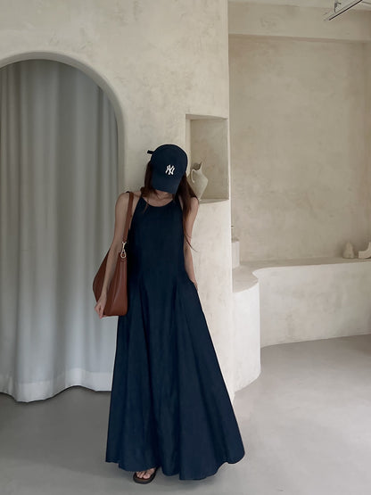 Chic Denim Suspender Dress