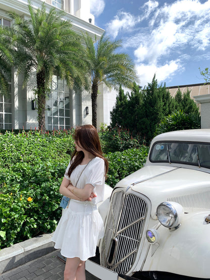 Versatile Lace-up Blouse + High-waisted Spliced Lace Skirt Set