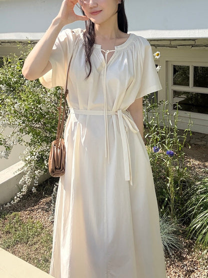 Minimalist Chic Crew Neck Dress