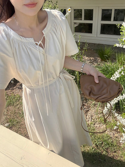 Minimalist Chic Crew Neck Dress