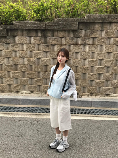 Polka Dot Relaxed Fit Hooded Jacket