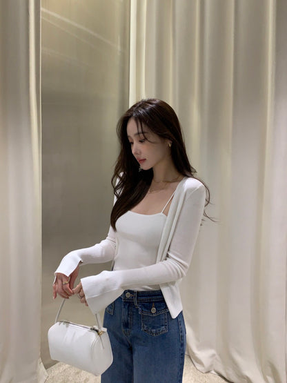 Minimalist Knit Camisole + Jacket Set