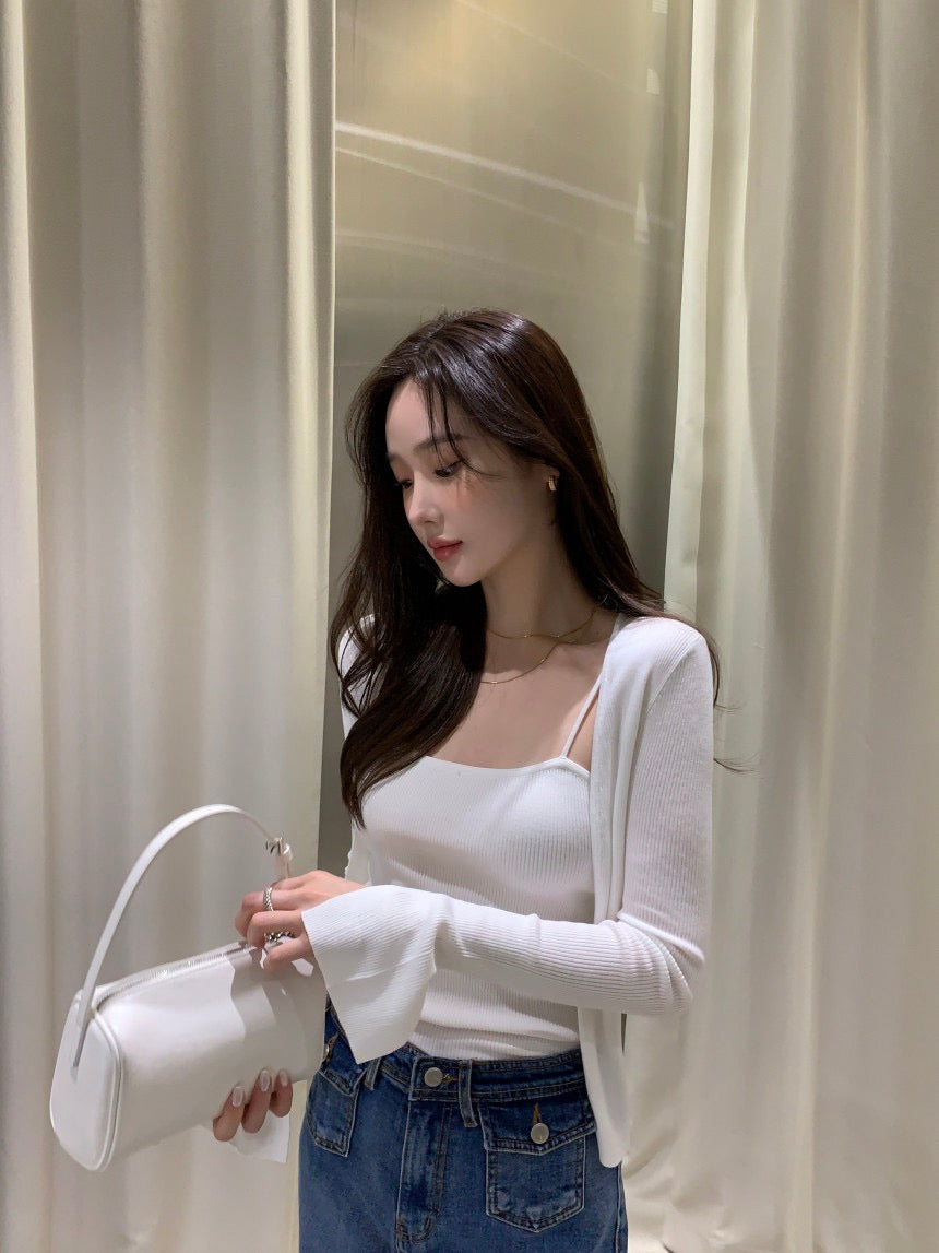 Minimalist Knit Camisole + Jacket Set