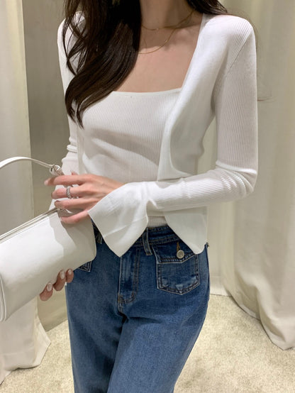 Minimalist Knit Camisole + Jacket Set