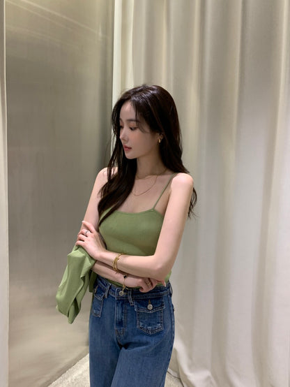 Minimalist Knit Camisole + Jacket Set