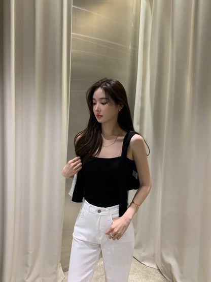 Minimalist Knit Camisole + Jacket Set