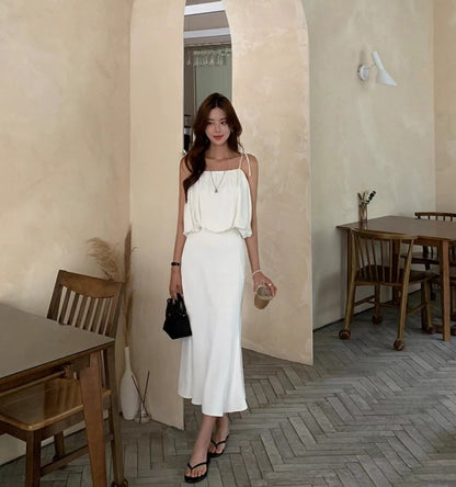 French-style Suspender + Mermaid Skirt Set