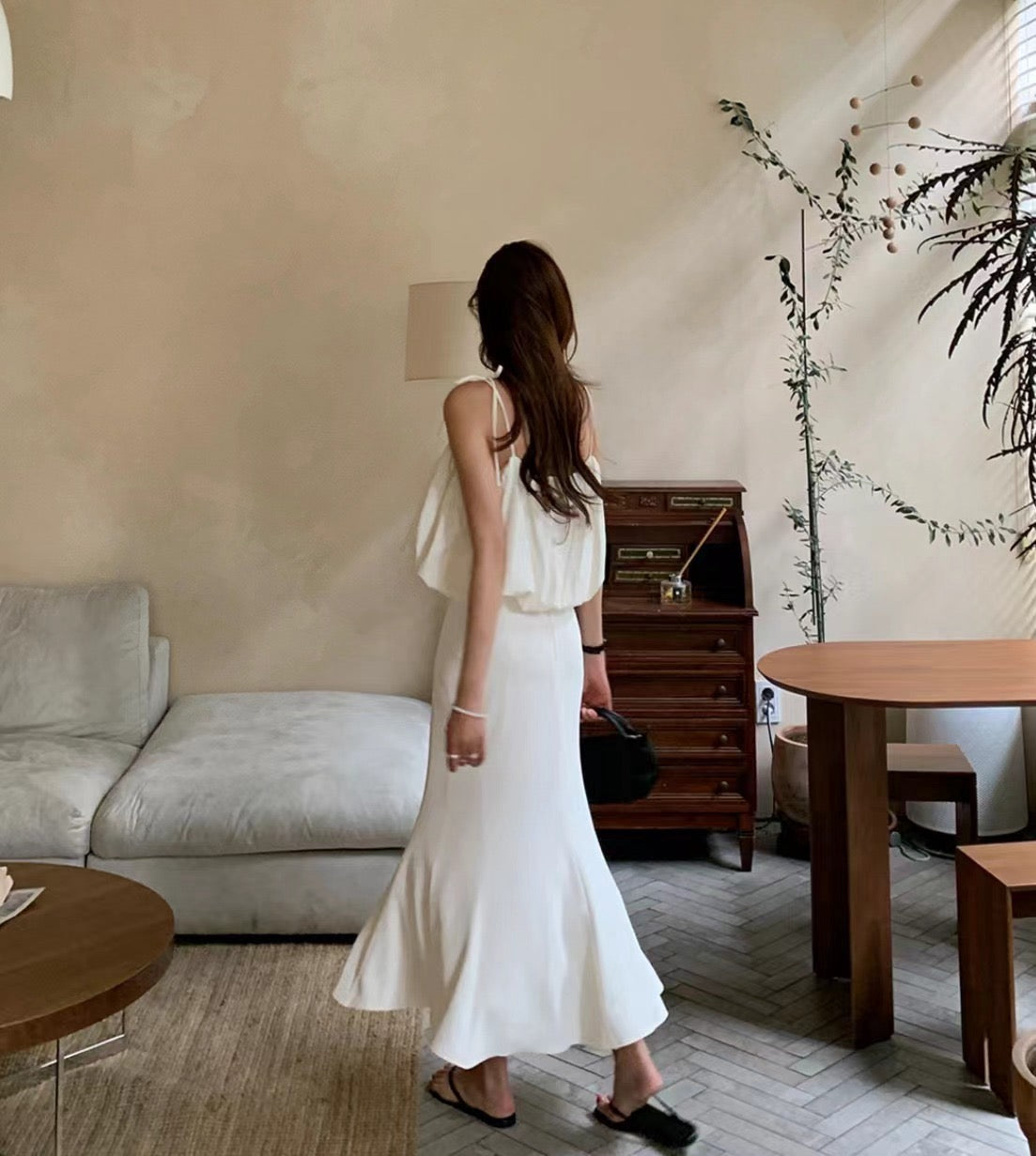 French-style Suspender + Mermaid Skirt Set