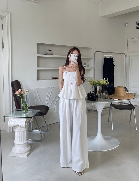 Minimalist Camisole + Casual Trousers Set