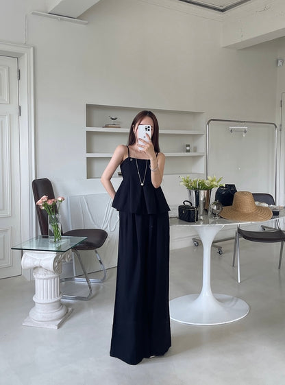 Minimalist Camisole + Casual Trousers Set