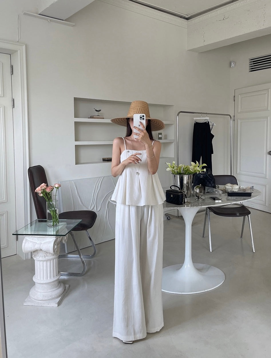 Minimalist Camisole + Casual Trousers Set