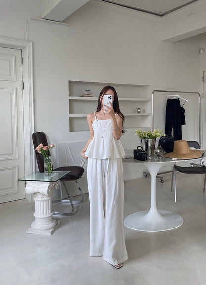 Minimalist Camisole + Casual Trousers Set