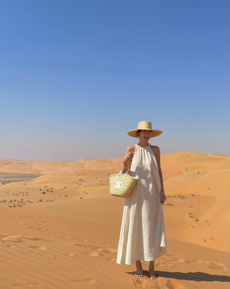 掛脖寬鬆慵懶風連身裙