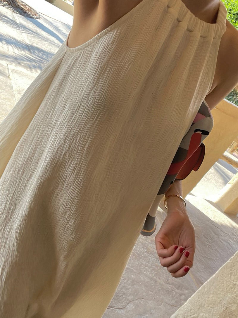 掛脖寬鬆慵懶風連身裙