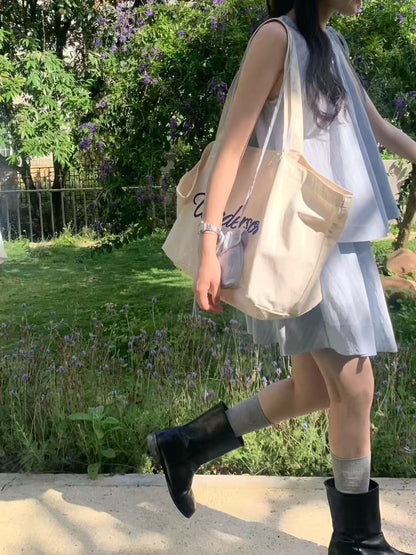 Cute Sleeveless Tank Top + High-Waisted Skirt Set