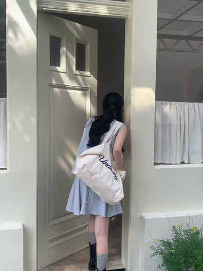 Cute Sleeveless Tank Top + High-Waisted Skirt Set