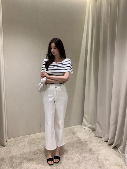 French-Style Chic Shawl Knit Top