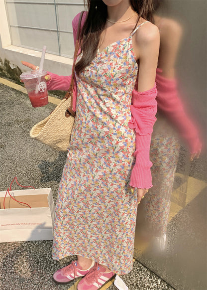 Atmospheric Romantic Floral Slip Dress