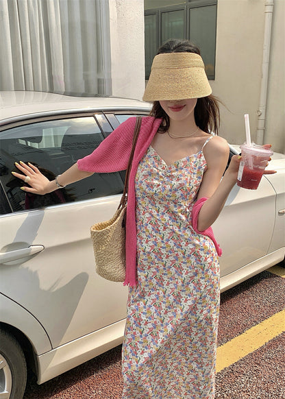 Atmospheric Romantic Floral Slip Dress