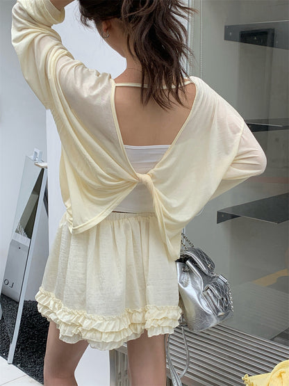 細肩帶連pad背心