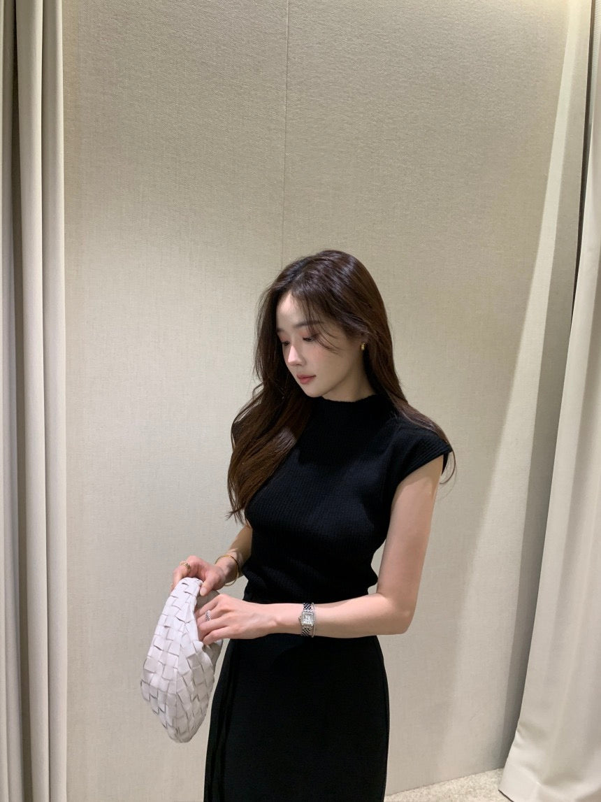 純色簡約針織短袖