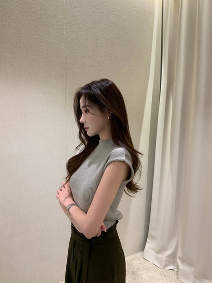 純色簡約針織短袖