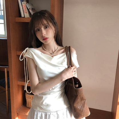 Off-the-shoulder Slimming Waist Top