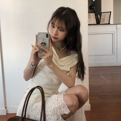 Off-the-shoulder Slimming Waist Top