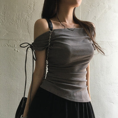 Off-the-shoulder Slimming Waist Top