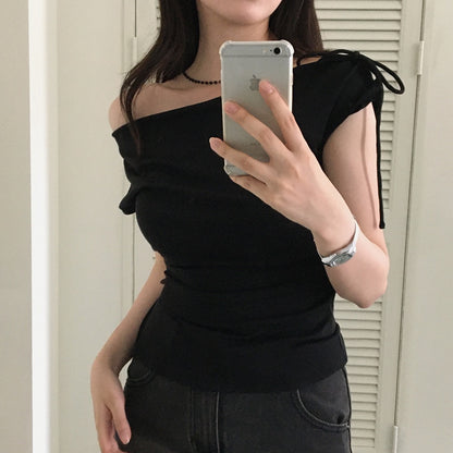 Off-the-shoulder Slimming Waist Top