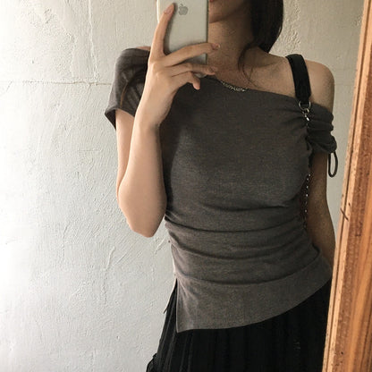 Off-the-shoulder Slimming Waist Top