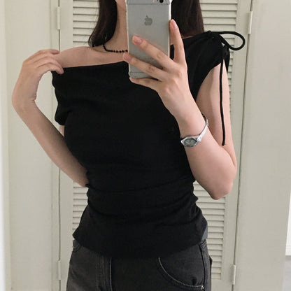 Off-the-shoulder Slimming Waist Top