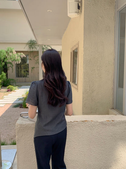 系帶不規則恤衫