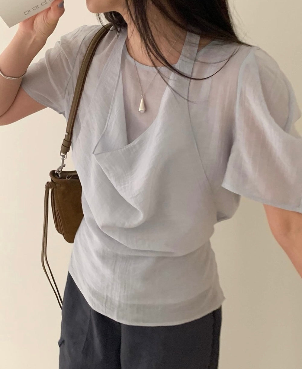 掛脖兩件套恤衫