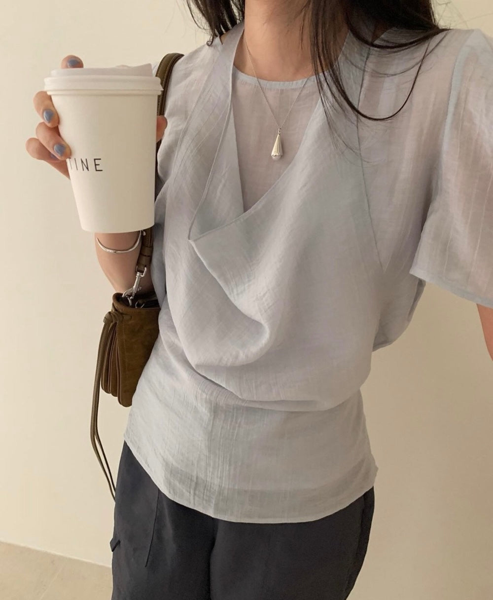 掛脖兩件套恤衫