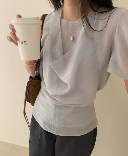 掛脖兩件套恤衫