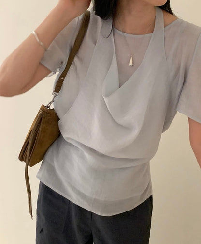 掛脖兩件套恤衫