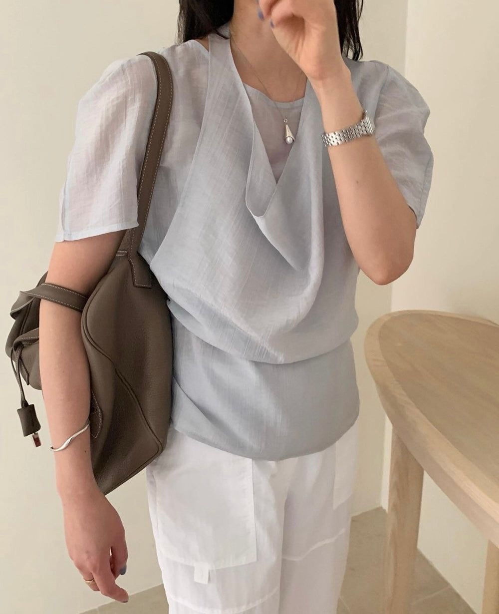 掛脖兩件套恤衫