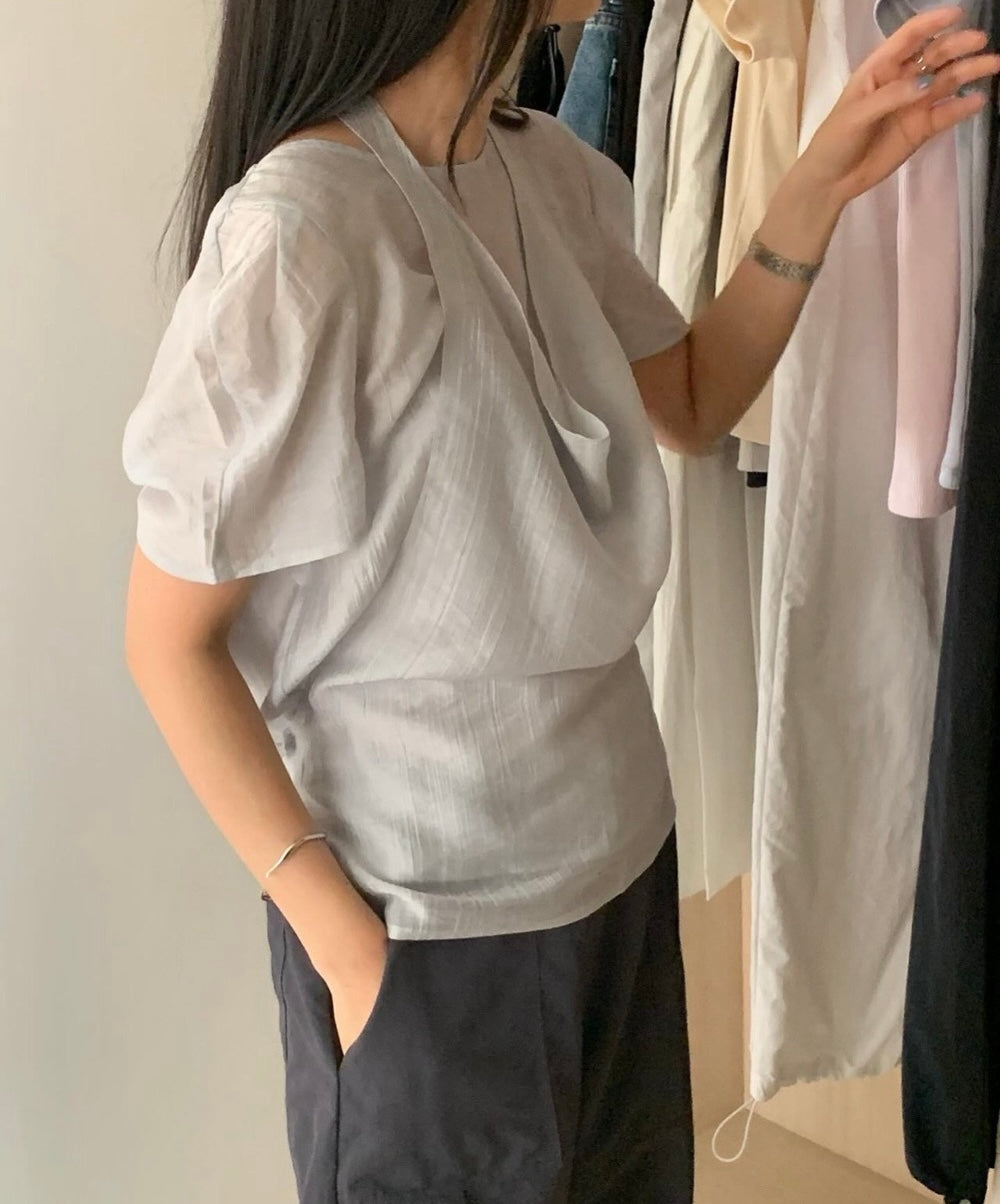 掛脖兩件套恤衫