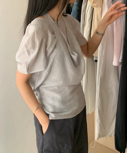 掛脖兩件套恤衫