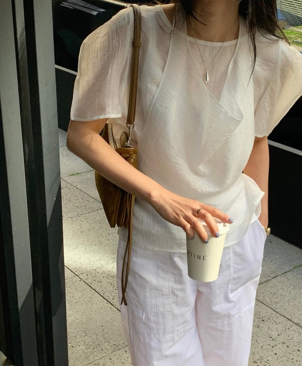 掛脖兩件套恤衫