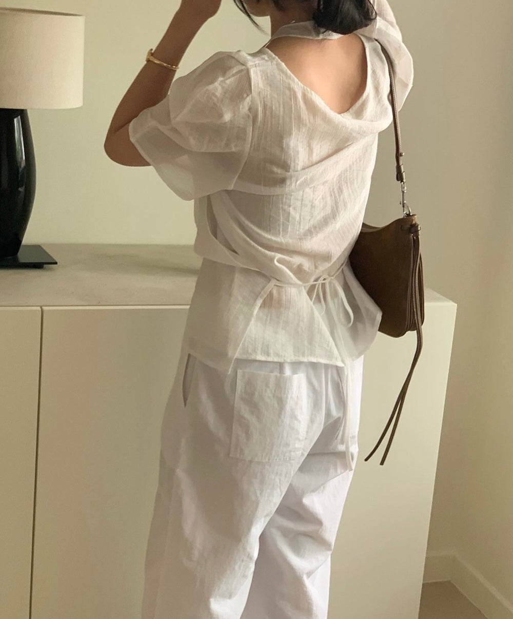 掛脖兩件套恤衫