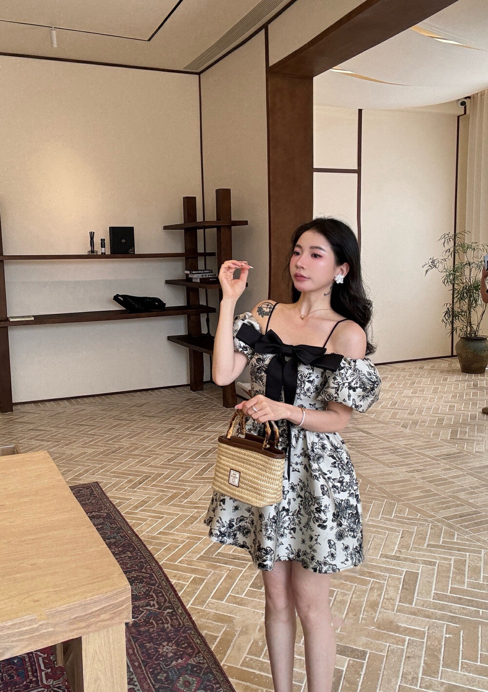 Heavywork 3D Bowknot Spaghetti Strap Dress