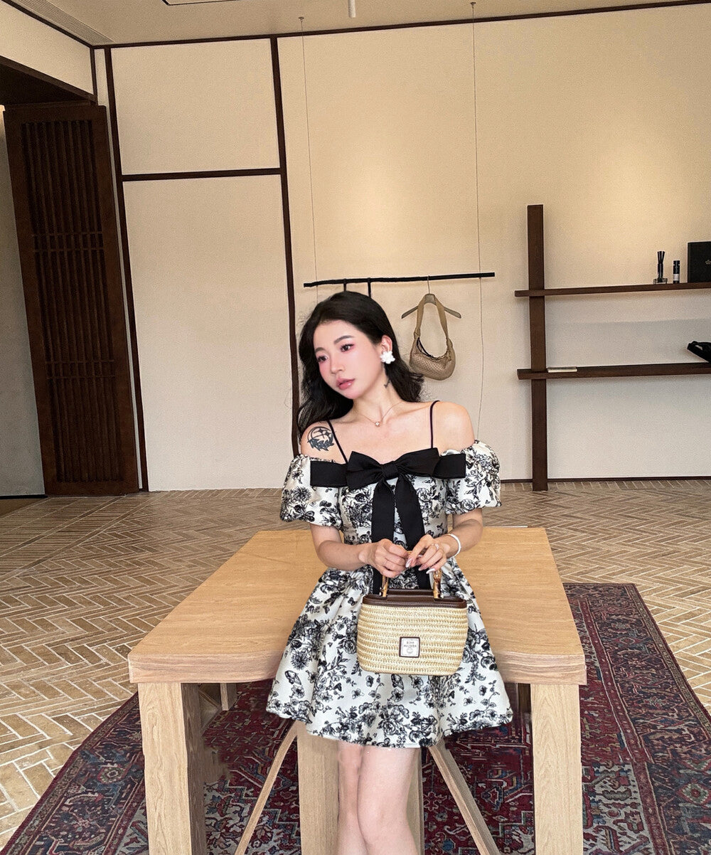 Heavywork 3D Bowknot Spaghetti Strap Dress