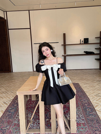 Heavywork 3D Bowknot Spaghetti Strap Dress