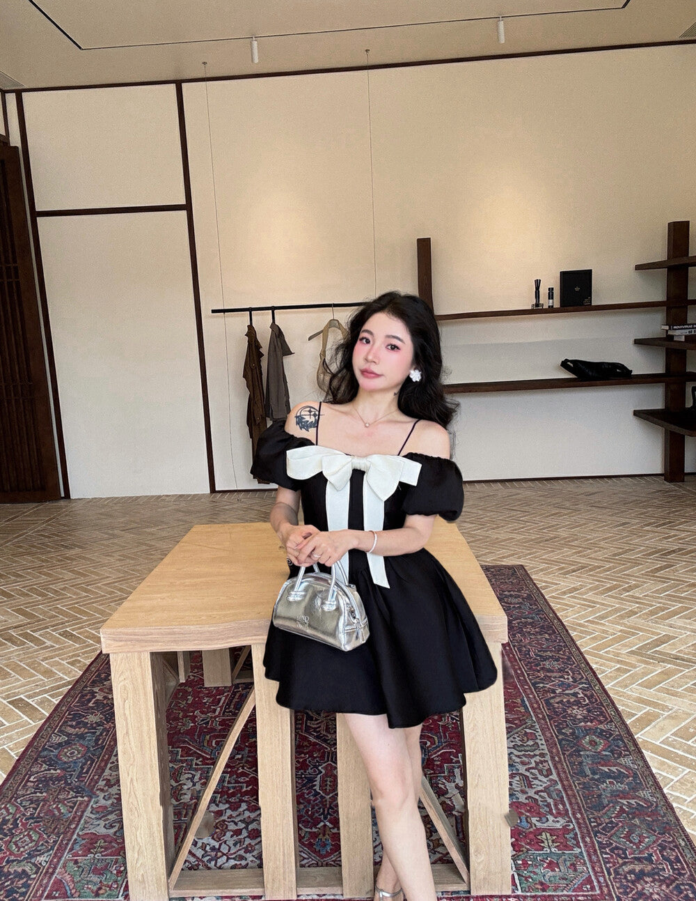 Heavywork 3D Bowknot Spaghetti Strap Dress